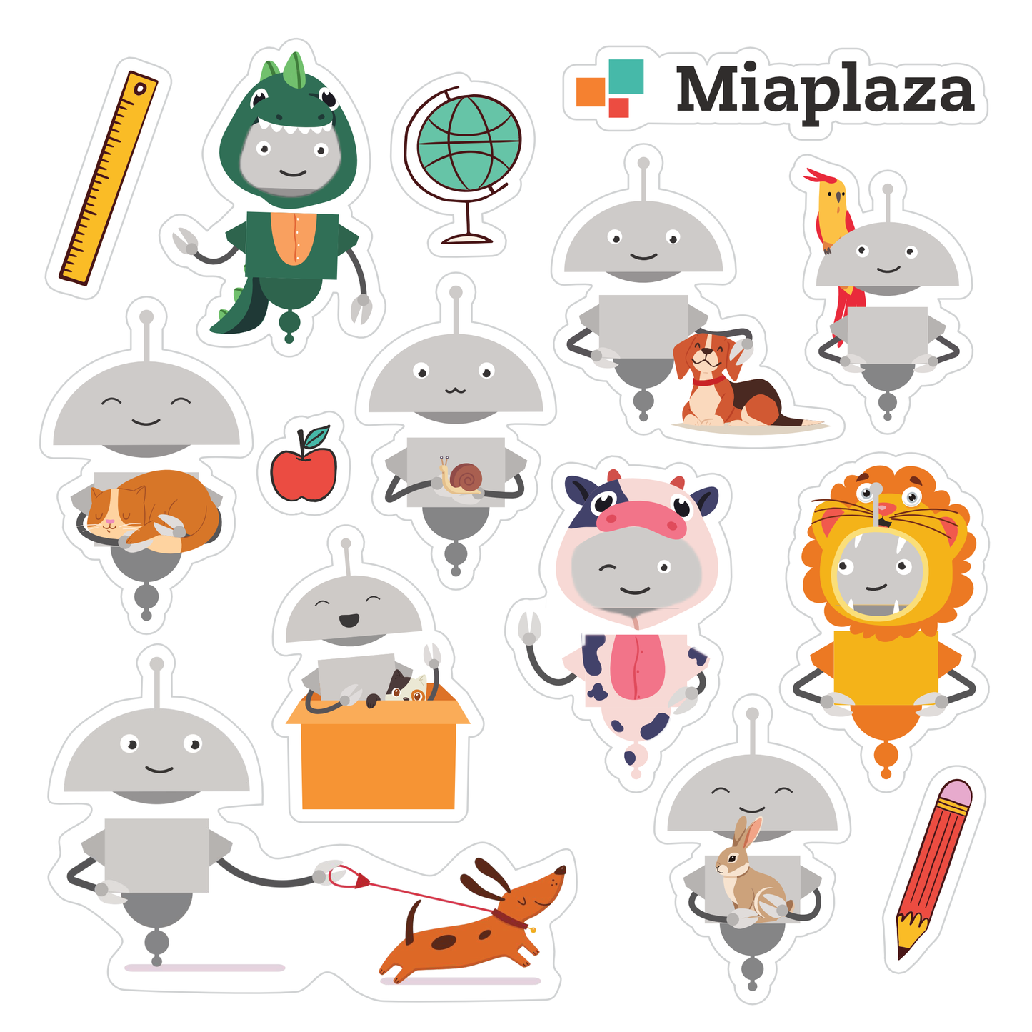 Sticker Sheet - Animal Mia